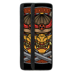 Japanese Samurai Mask Print Refrigerator Handle Covers