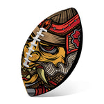 Japanese Samurai Mask Print Rugby Ball