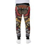 Japanese Samurai Mask Print Scuba Joggers
