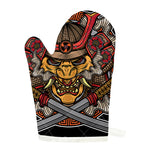 Japanese Samurai Mask Print Single Oven Mitt