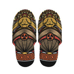 Japanese Samurai Mask Print Slippers