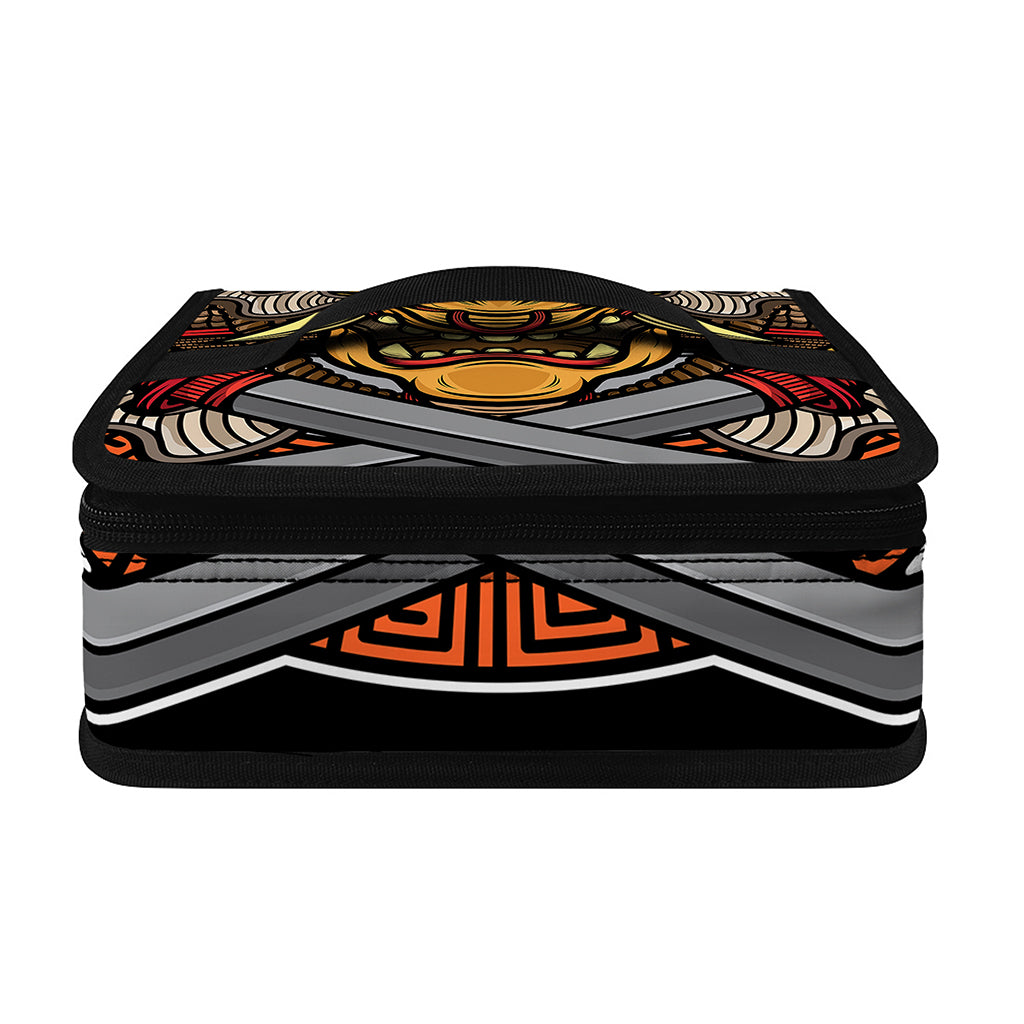 Japanese Samurai Mask Print Small Lunch Bag
