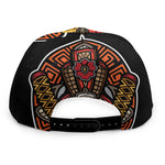 Japanese Samurai Mask Print Snapback Cap