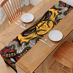 Japanese Samurai Mask Print Table Runner
