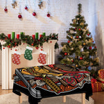 Japanese Samurai Mask Print Tablecloth