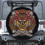 Japanese Samurai Mask Print Tire Cover With Camera Hole