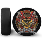 Japanese Samurai Mask Print Tire Cover With Camera Hole