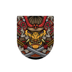 Japanese Samurai Mask Print Toilet Lid Cover