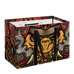 Japanese Samurai Mask Print Utility Tote Bag