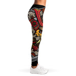 Japanese Samurai Mask Print Women's Leggings
