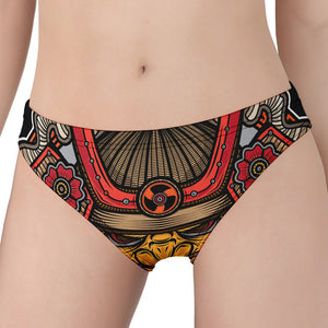 Japanese Samurai Mask Print Women's Panties