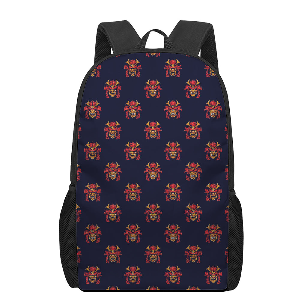 Japanese Samurai Pattern Print 17 Inch Backpack