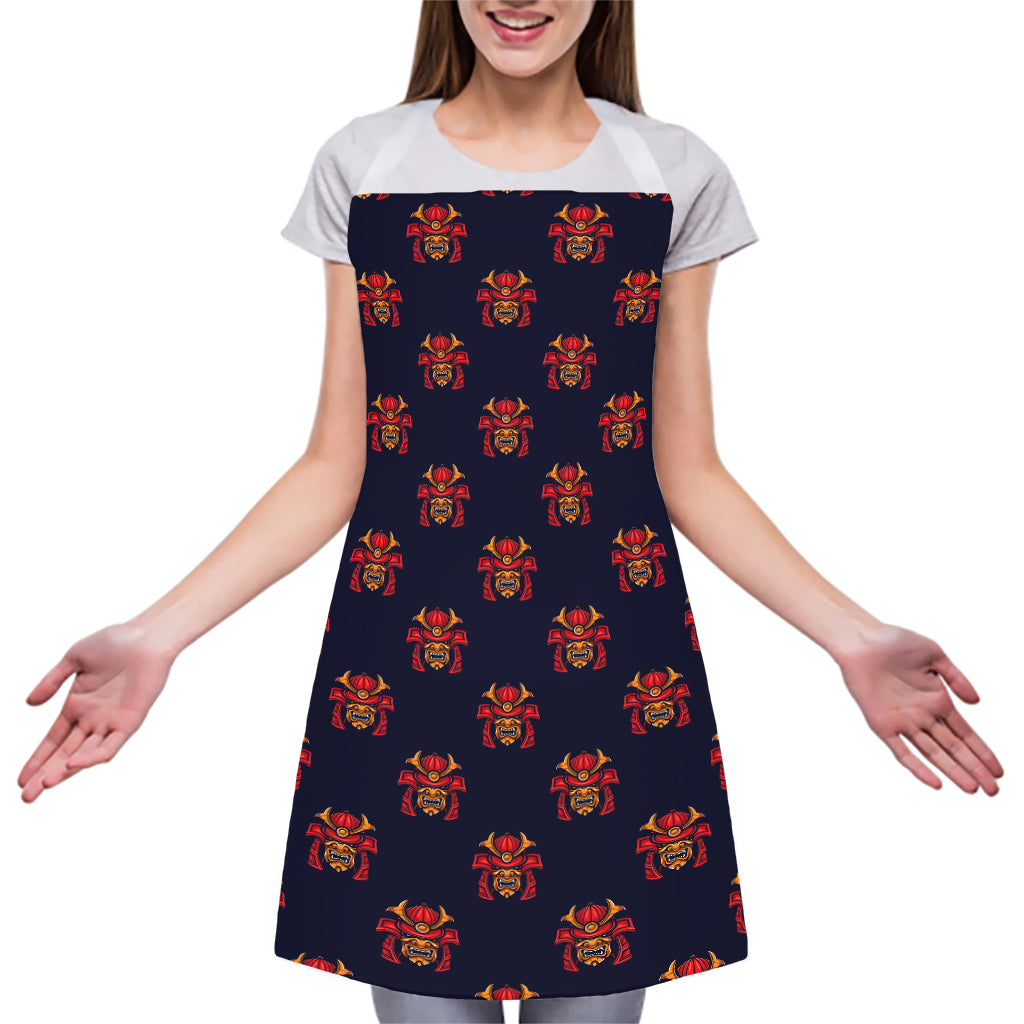 Japanese Samurai Pattern Print Adjustable Apron