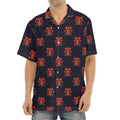 Japanese Samurai Pattern Print Aloha Shirt