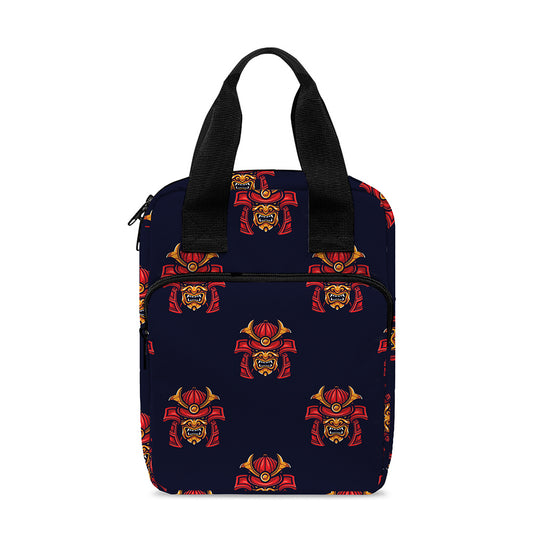 Japanese Samurai Pattern Print Bible Tote Bag