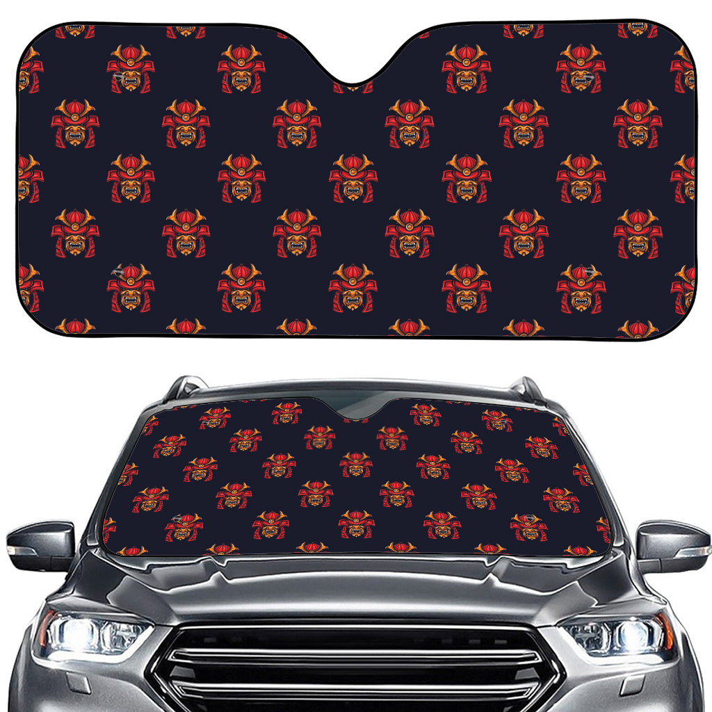 Japanese Samurai Pattern Print Car Windshield Sun Shade