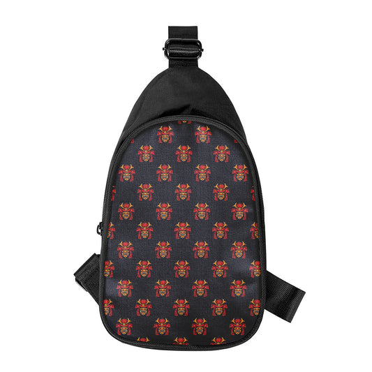 Japanese Samurai Pattern Print Chest Bag