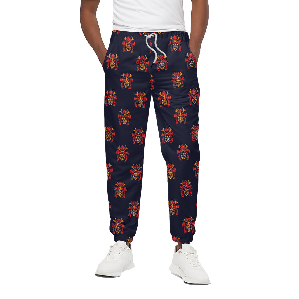 Japanese Samurai Pattern Print Cotton Pants