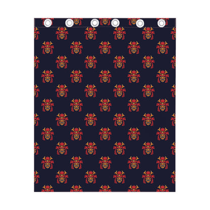 Japanese Samurai Pattern Print Curtain