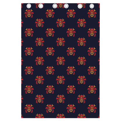 Japanese Samurai Pattern Print Curtain