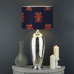 Japanese Samurai Pattern Print Drum Lamp Shade
