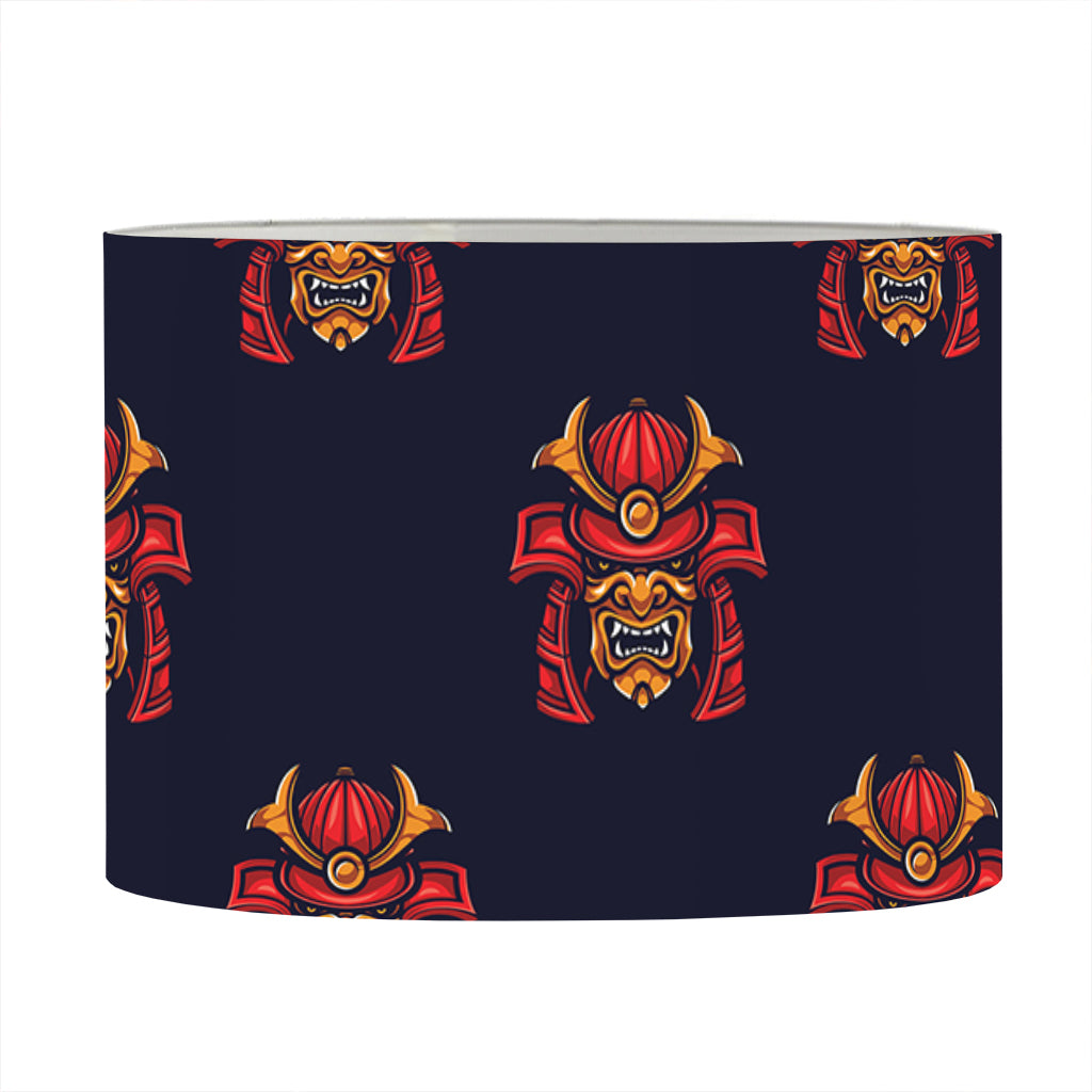 Japanese Samurai Pattern Print Drum Lamp Shade