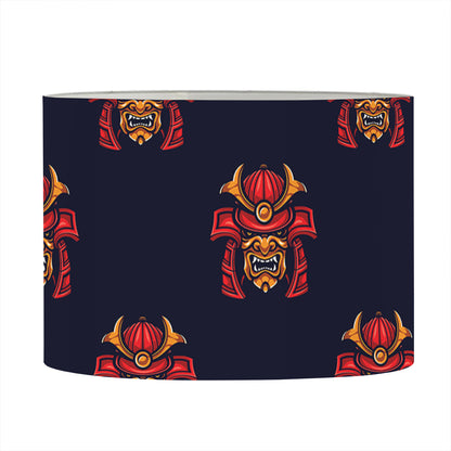 Japanese Samurai Pattern Print Drum Lamp Shade