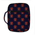 Japanese Samurai Pattern Print Front Pocket Bible Bag