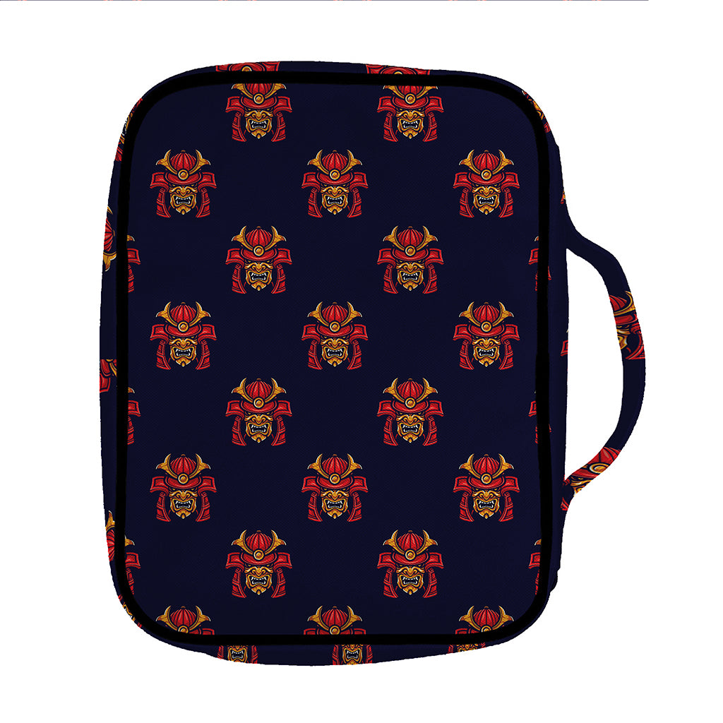 Japanese Samurai Pattern Print Front Pocket Bible Bag