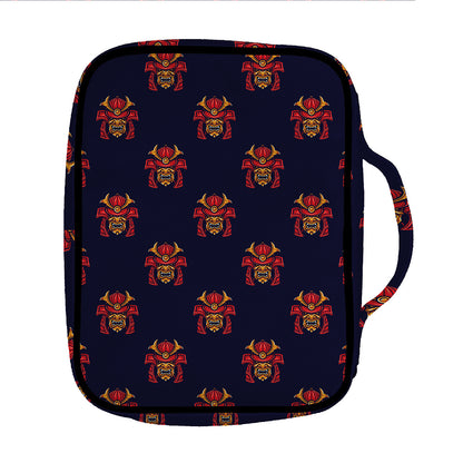 Japanese Samurai Pattern Print Front Pocket Bible Bag
