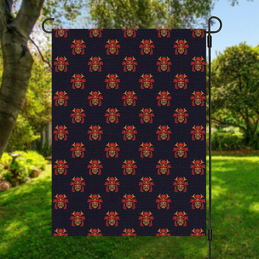Japanese Samurai Pattern Print Garden Flag