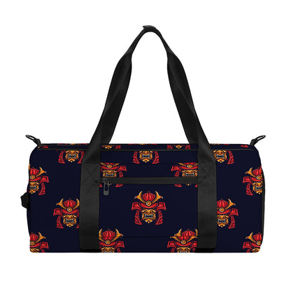 Japanese Samurai Pattern Print Gym Bag