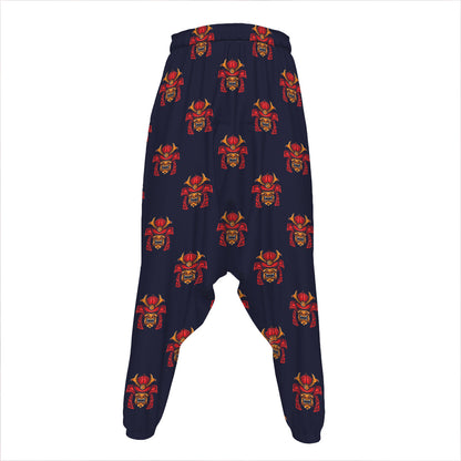 Japanese Samurai Pattern Print Hammer Pants