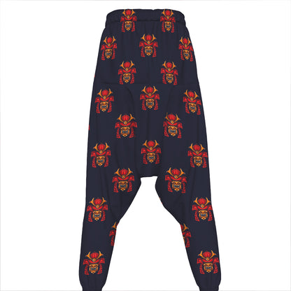 Japanese Samurai Pattern Print Hammer Pants