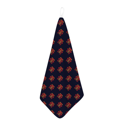 Japanese Samurai Pattern Print Hand Towel