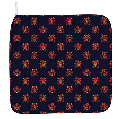 Japanese Samurai Pattern Print Hand Towel