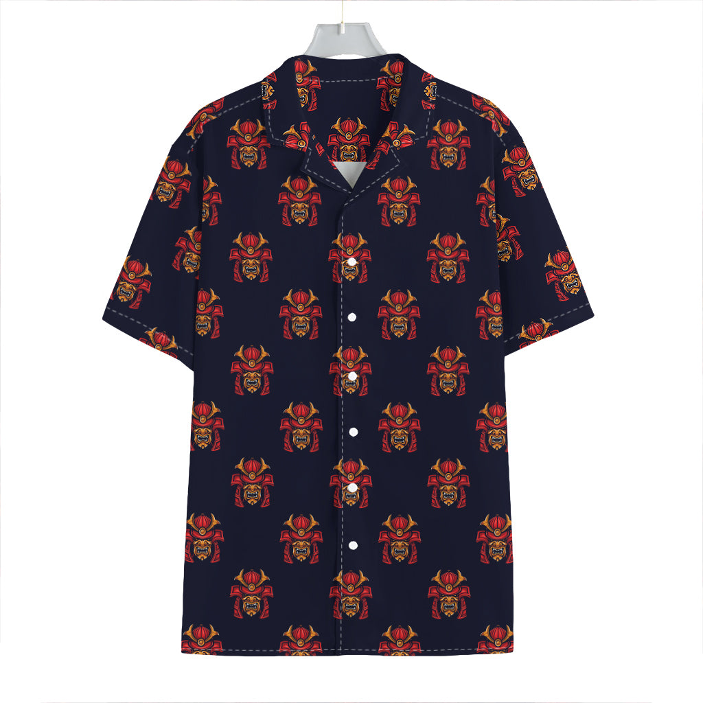 Japanese Samurai Pattern Print Hawaiian Shirt