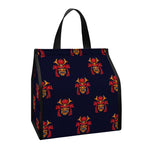Japanese Samurai Pattern Print Insulated Lunch Tote