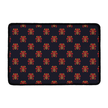 Japanese Samurai Pattern Print Kitchen Mat