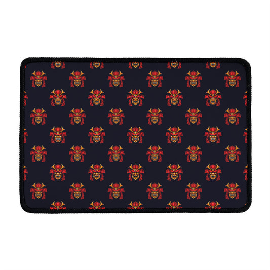 Japanese Samurai Pattern Print Kitchen Mat