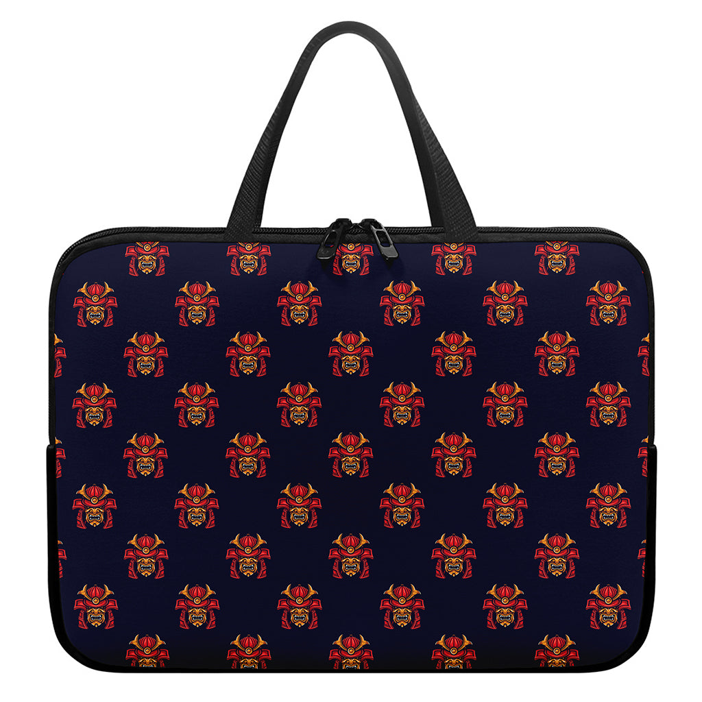 Japanese Samurai Pattern Print Laptop Sleeve With Handle