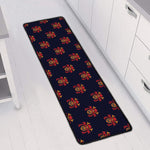 Japanese Samurai Pattern Print Long Kitchen Mat