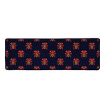 Japanese Samurai Pattern Print Long Kitchen Mat