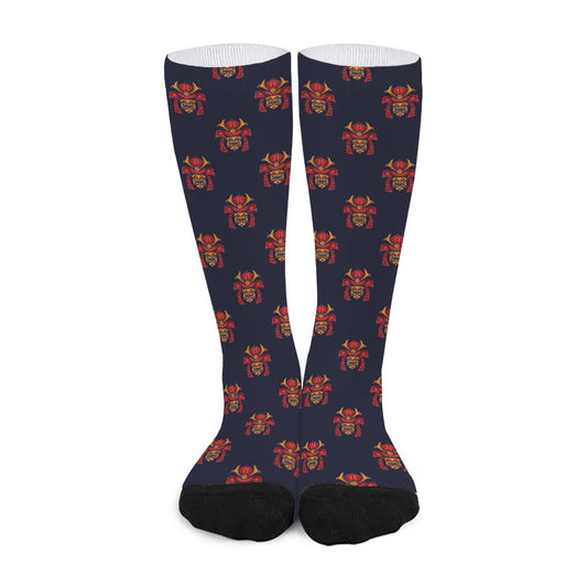 Japanese Samurai Pattern Print Long Socks