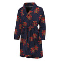 Japanese Samurai Pattern Print Men's Bathrobe