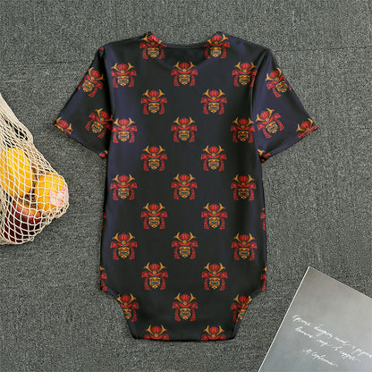 Japanese Samurai Pattern Print Men's Bodysuit