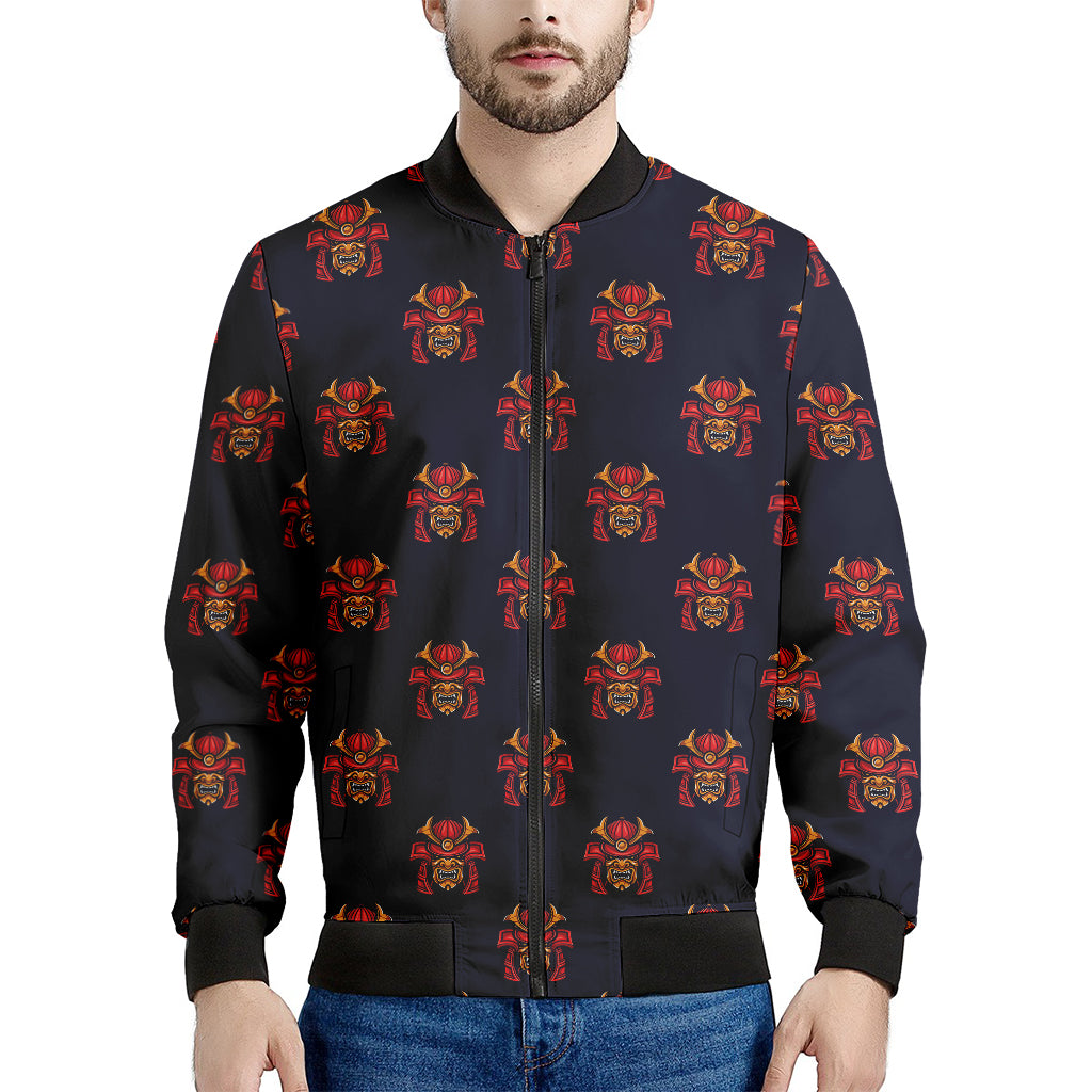 Japanese Samurai Pattern Print Men's Bomber Jacket