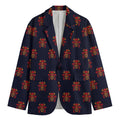 Japanese Samurai Pattern Print Men's Cotton Blazer