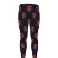 Japanese Samurai Pattern Print Men's Leggings