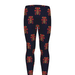 Japanese Samurai Pattern Print Men's leggings